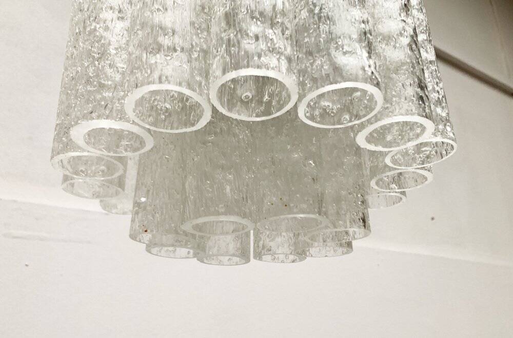 Lampe Plafonnier en Verre Allemande du Milieu du Siècle par Doria Leuchten, années 1960