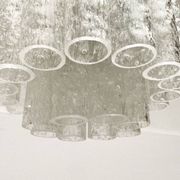 Lampe Plafonnier en Verre Allemande du Milieu du Siècle par Doria Leuchten, années 1960
