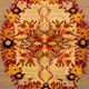 Handwoven orange wool area rug 85x155cm