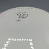 12 hollow porcelain plates, floral decoration and golden ledé - ∅: 23cm