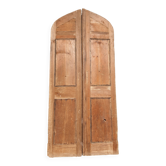 Arched (rounded) Pine Door with Two Leaves - Late 19th Century