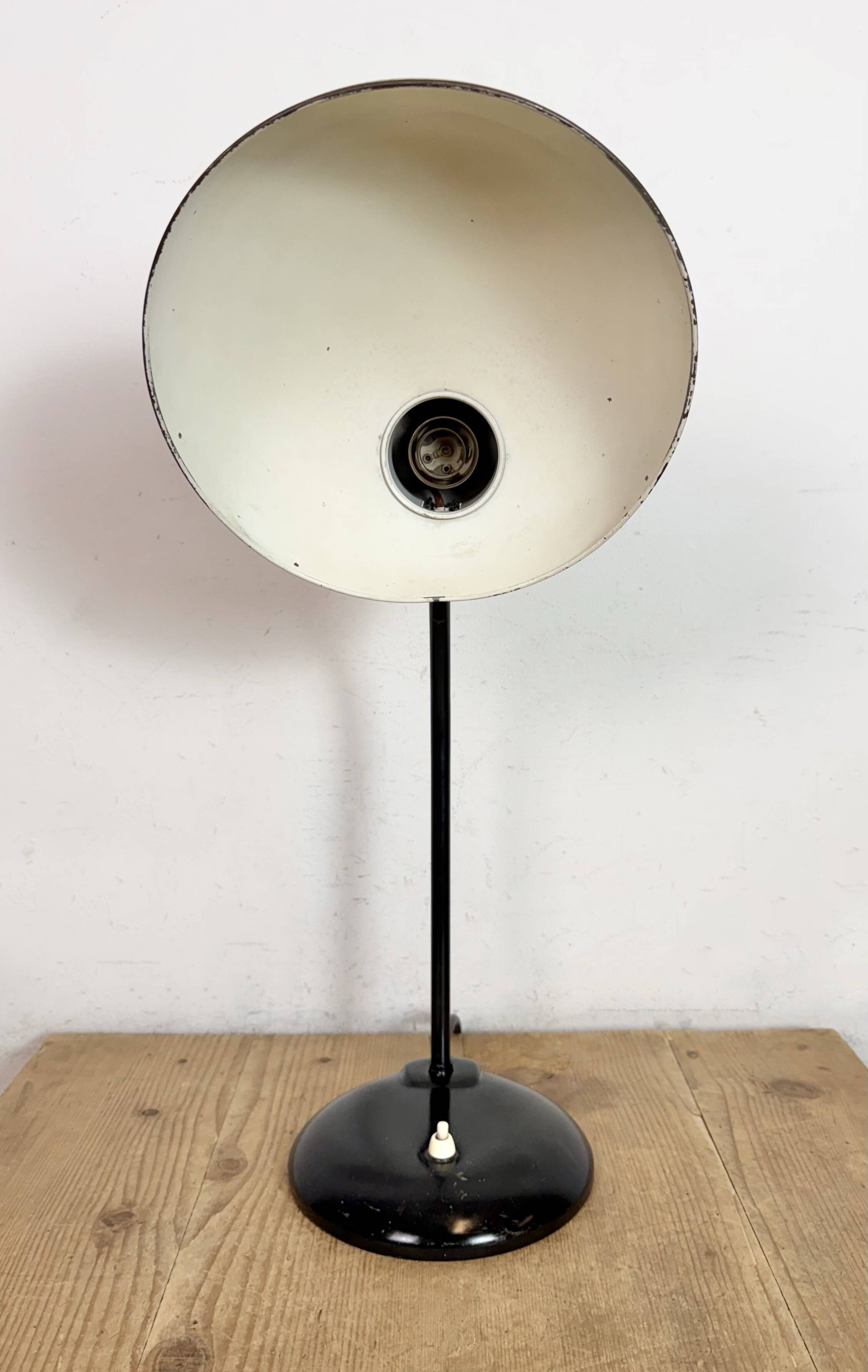 Black Industrial Bauhaus Table Lamp from Escolux, 1930s