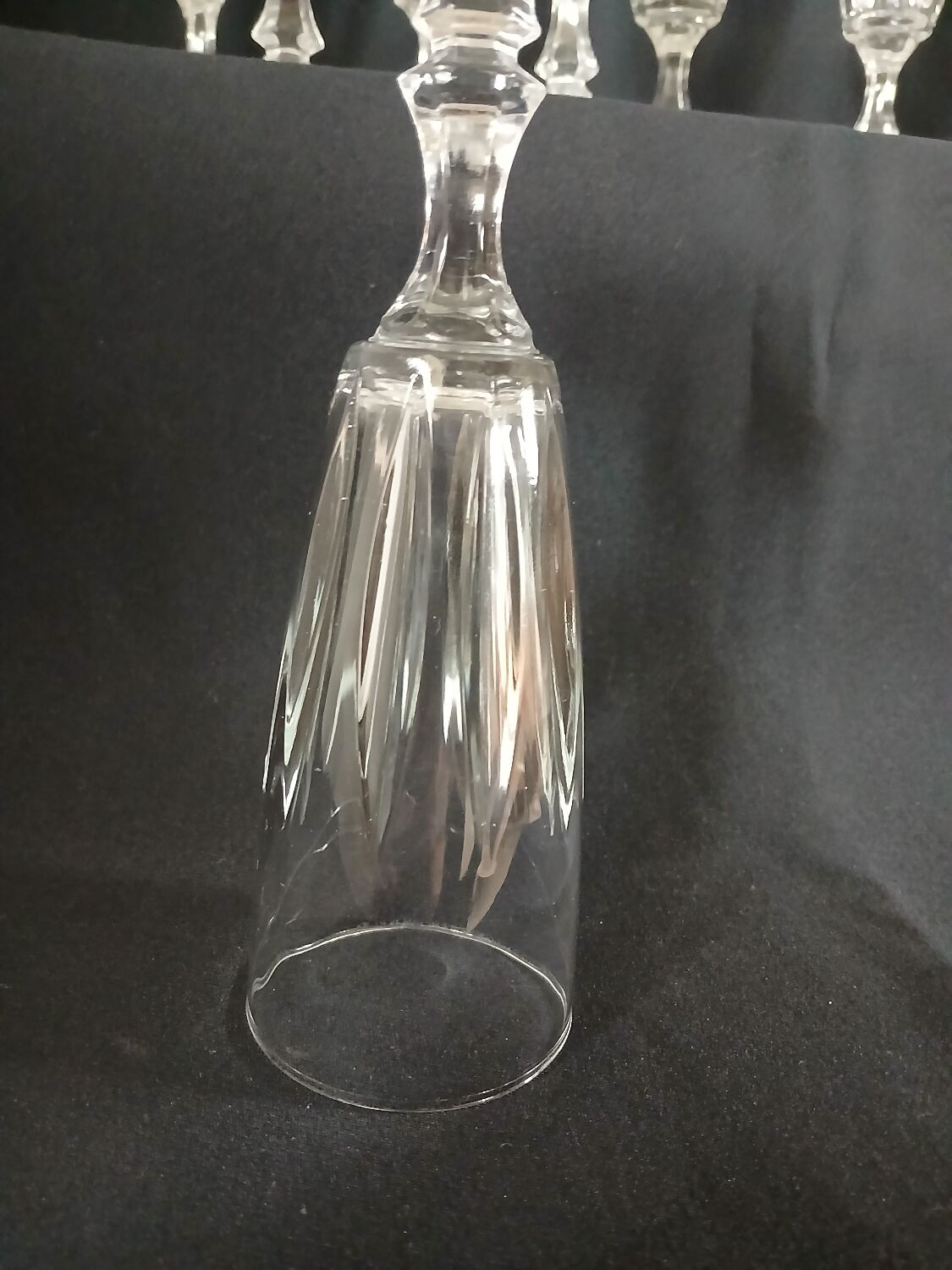 8 antique champagne flutes