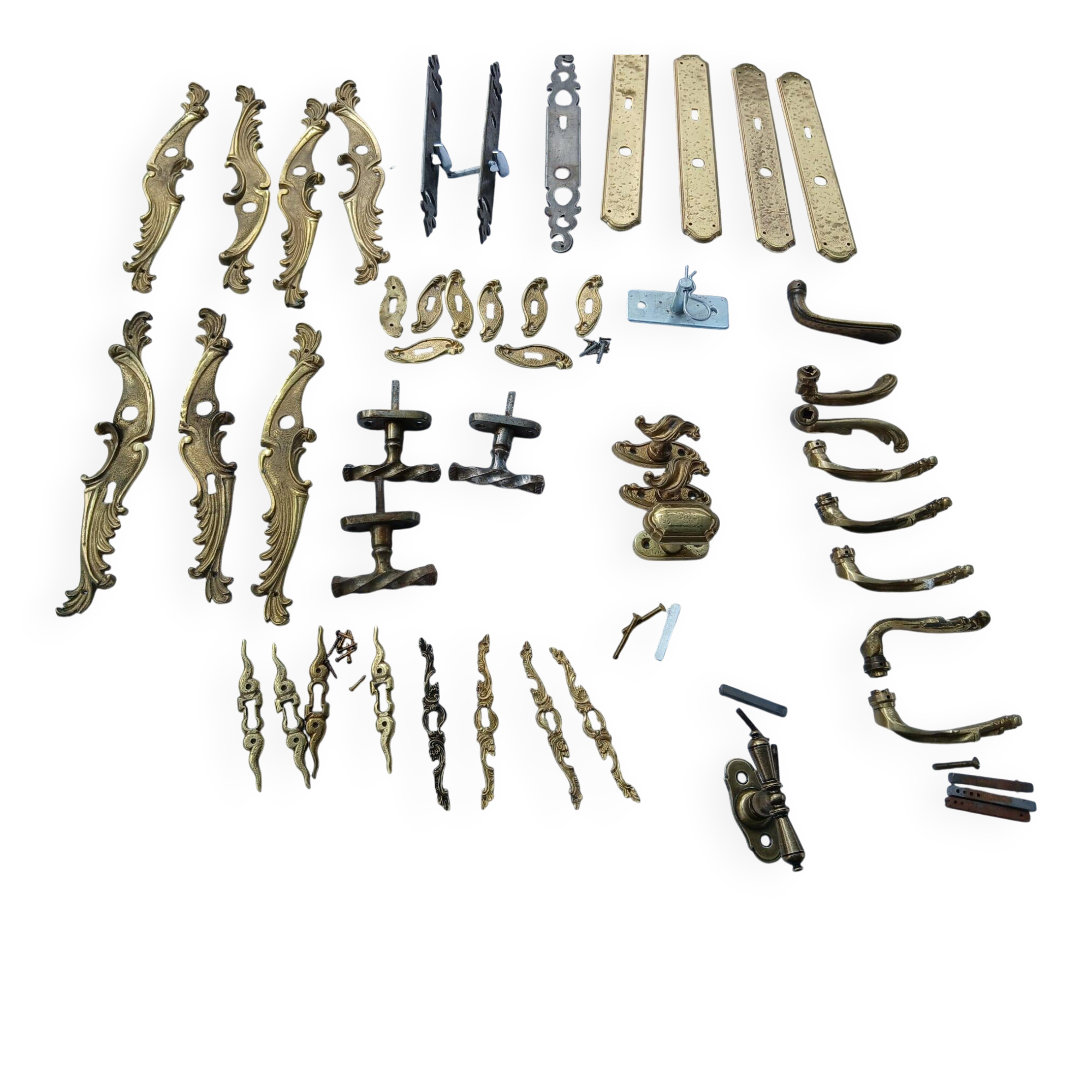 New collection partly of antique hardware brass