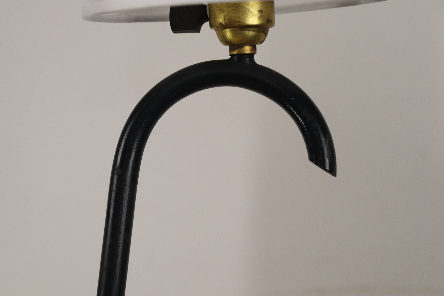 Tripod floor lamp in tubular metal - 1950s