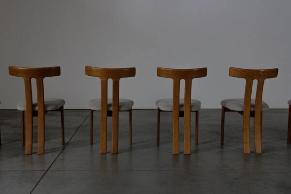 Chaises de salle à manger à dossier en T - Europe des années 1960