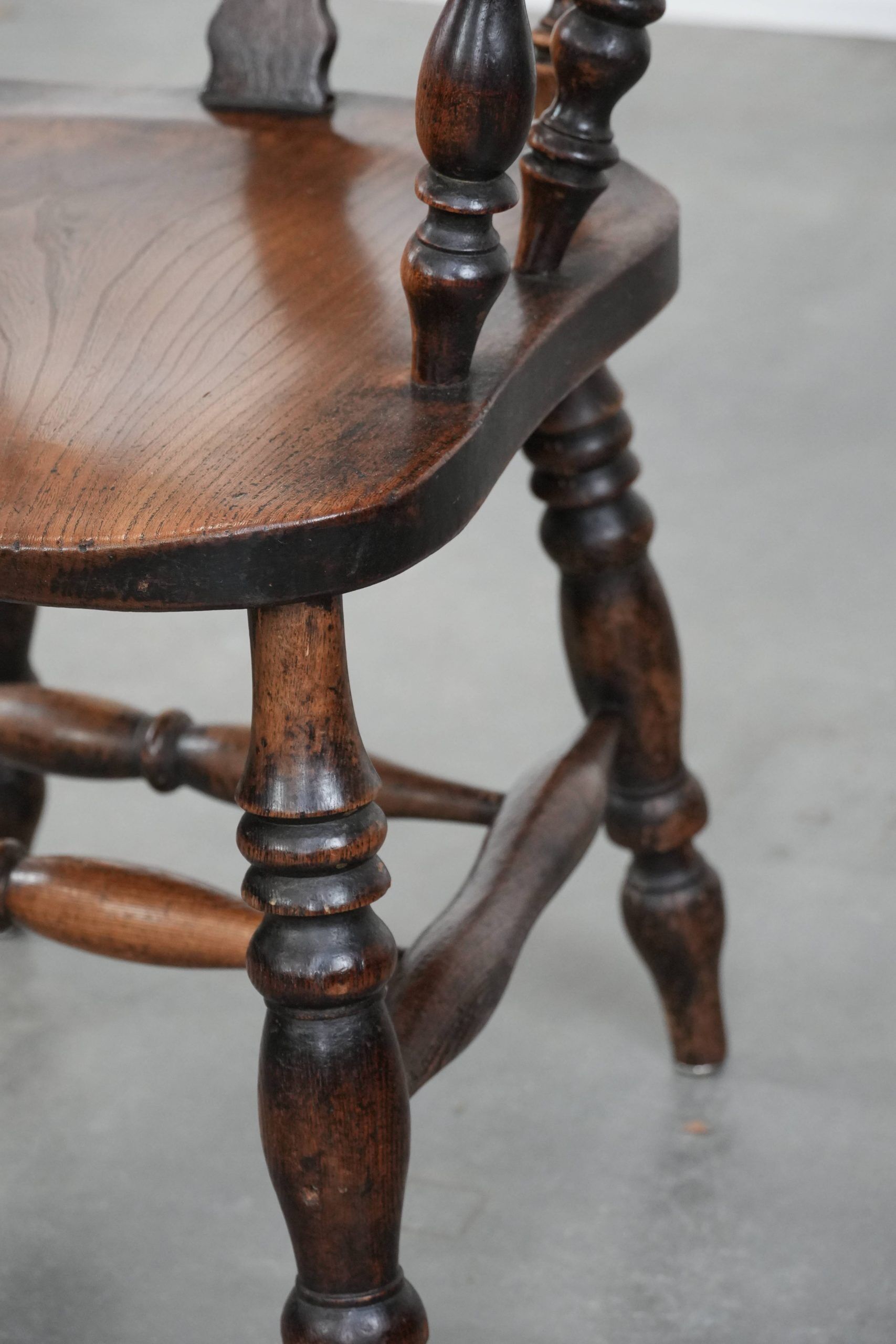 Antique English Highback Windsor Chair from the 18th Century