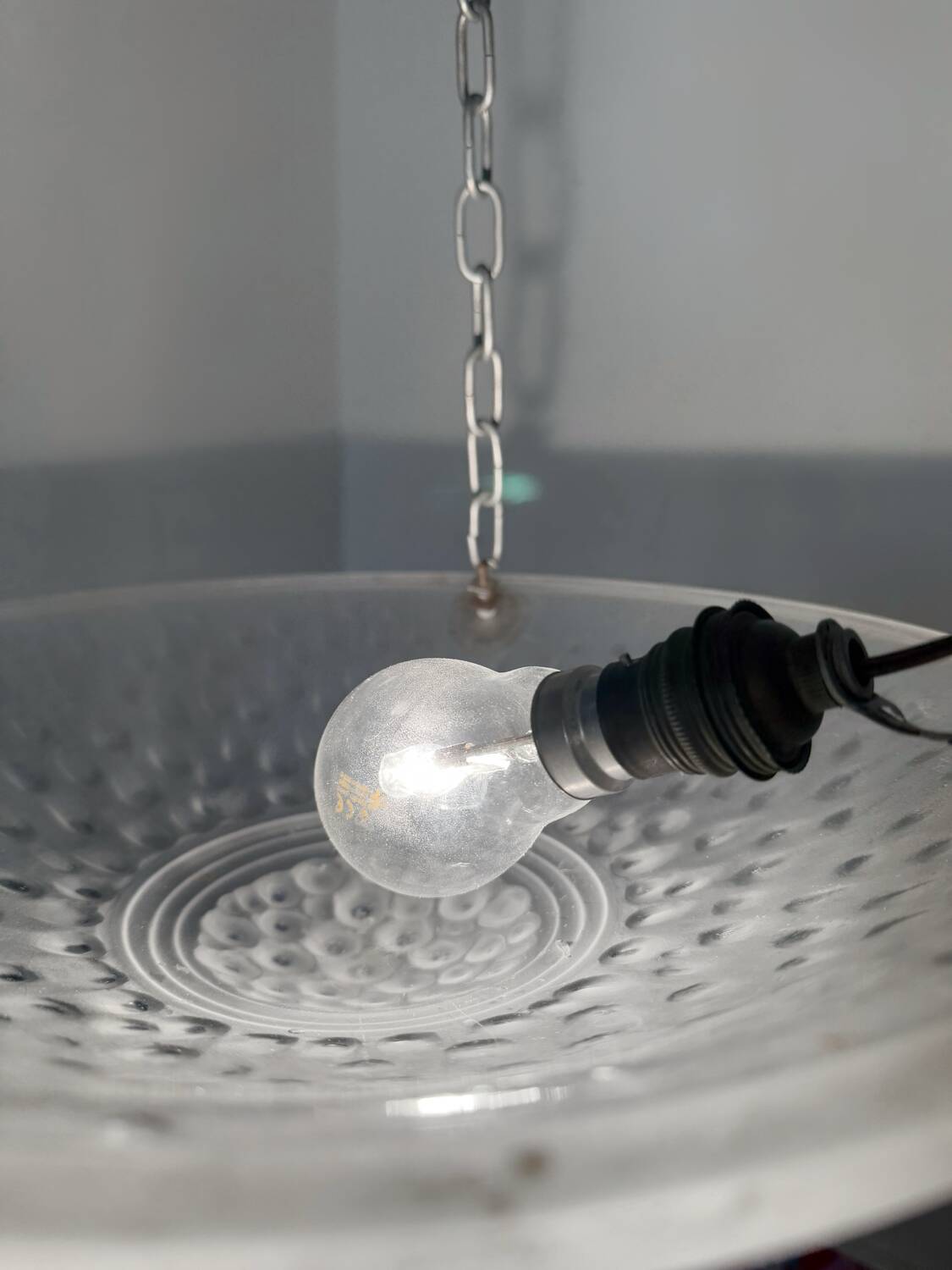 Muller Art Deco glass chandelier