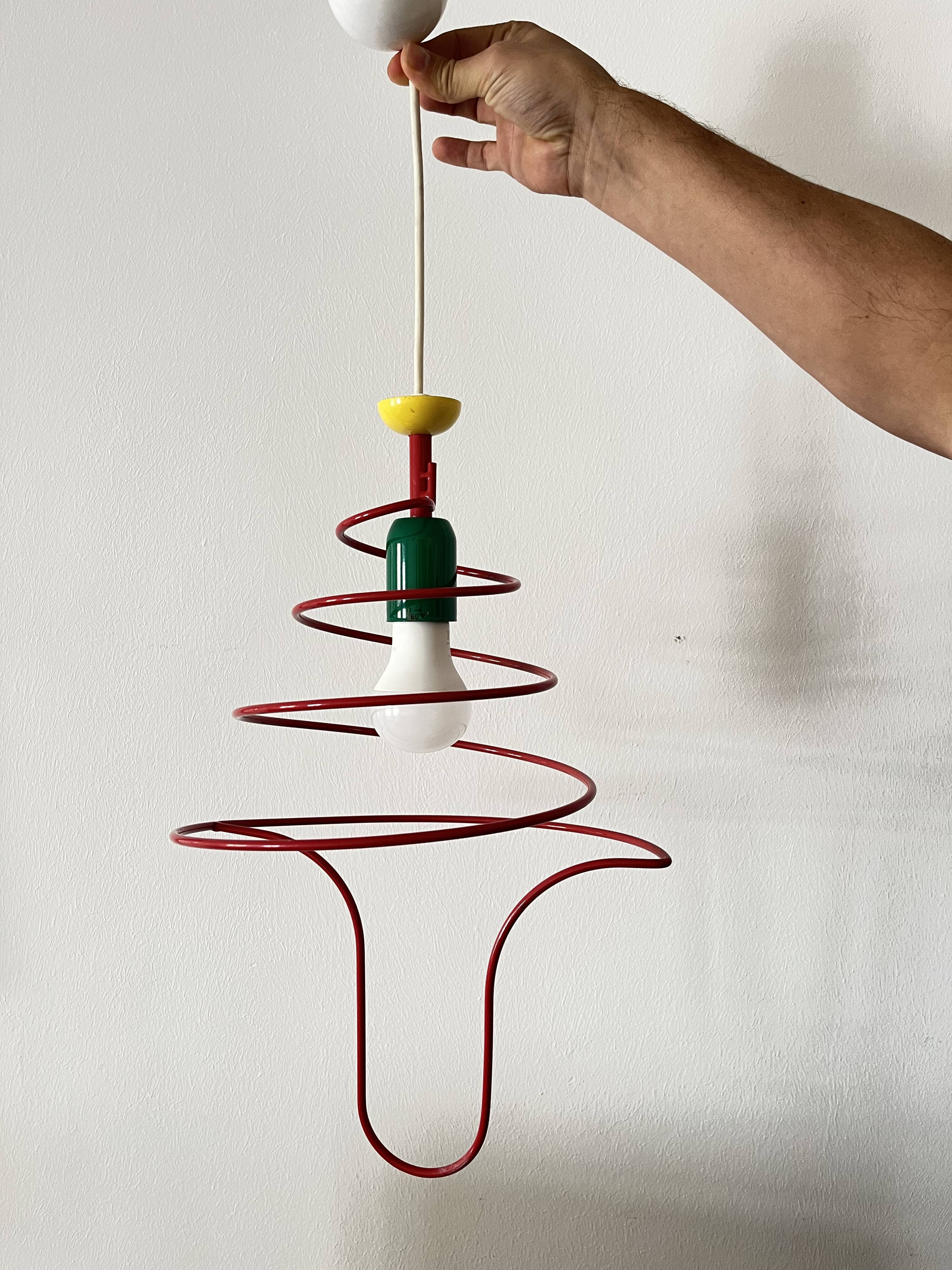 Spiral Pop Art Pendant Light, Ceiling Lamp, ESTO Austria, ´80