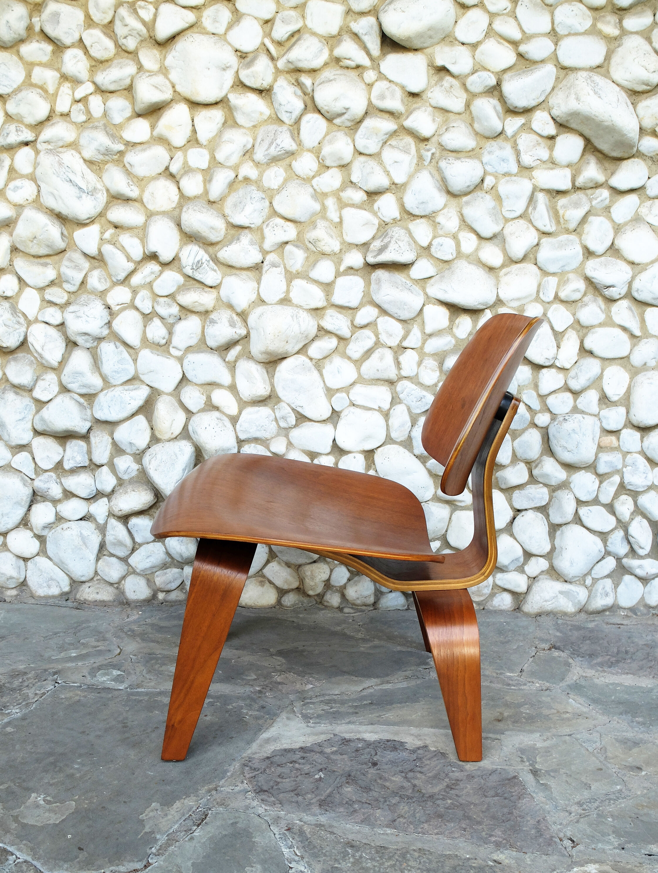 LCW Lounge Chair Walnut by Charles and Ray Eames for Evans / Herman Miller, 1948-49