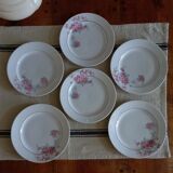"Thalie" - 6 flat plates ironstone Saint-Amand