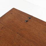 Antique French octangular folding table in solid oak, ca. 1850