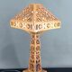 Important Carved Wood Lamp, USA, A&C, Prairie School, c. 1900-1920