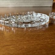 Paire de dessous de bouteille en cristal