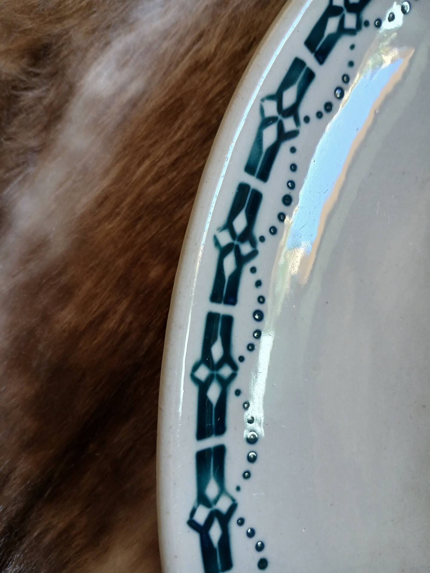 4 antique dishes in ironstone from Badonviller
