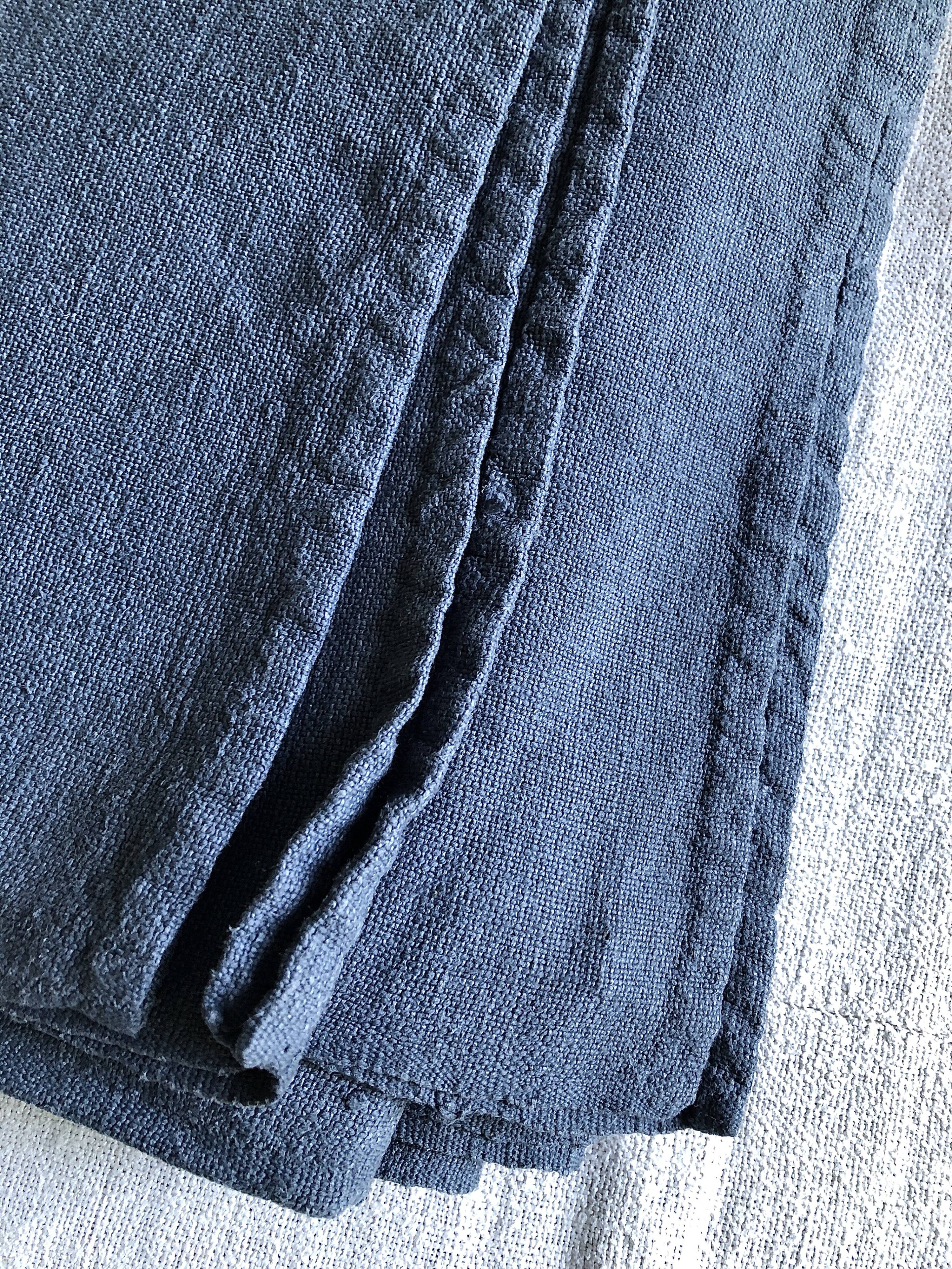 Grey tinted hemp harvest tablecloth