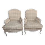 Ancienne Paire de bergères Style Louis XV