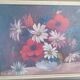 Tableau bouquet de coquelicots bleuets et marguerites