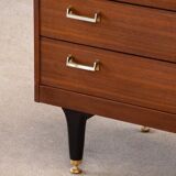 Vintage teak and brass dresser 1960