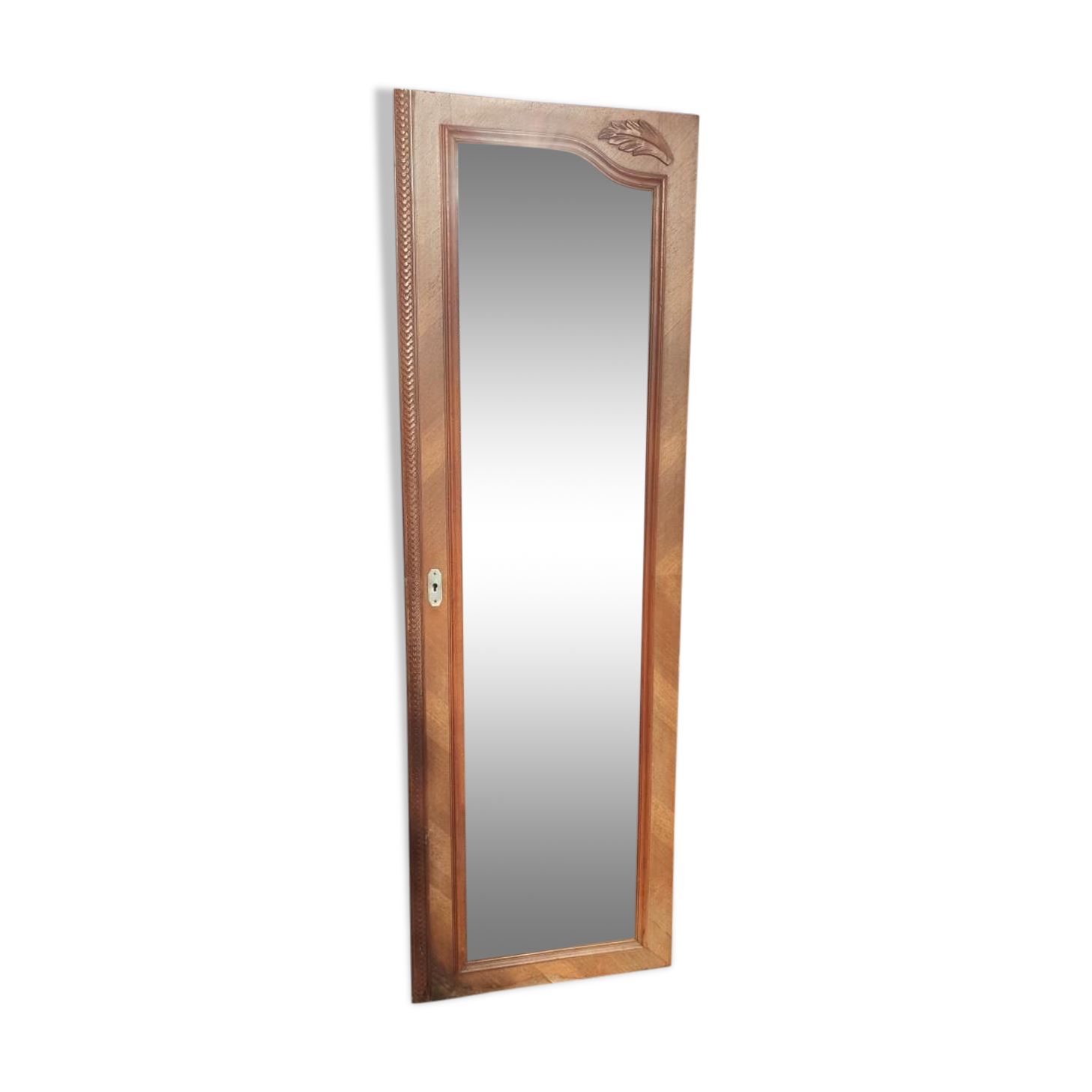Beveled door mirror "in its juice" XIXth