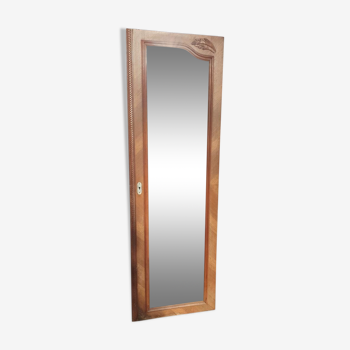 Beveled door mirror "in its juice" XIXth