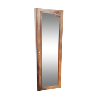 Beveled door mirror "in its juice" XIXth