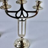Paire Chandeliers laiton ancien Danemark 1930 Art-Déco