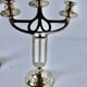 Pair of old brass candlesticks Denmark 1930 Art-Deco