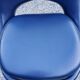Chaise des années 70 Henry Colomer tubes chromés et skaï bleu marine