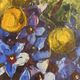 Old painting, still life with flowers, signed Marie Piat (1880-1977)