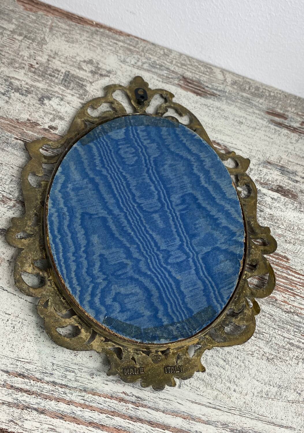 Brass frame and silk upholstery