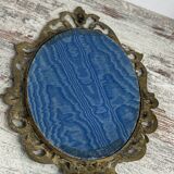 Brass frame and silk upholstery