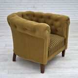 1950s, Danish relax chair, green furniture wool, ash wood.