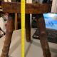 Small Vintage Tripod Plant Stool Brutalist Modernist Design Oak?
