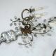 Paire de appliques en cristal et bronze Maison Bagues, années 1960.