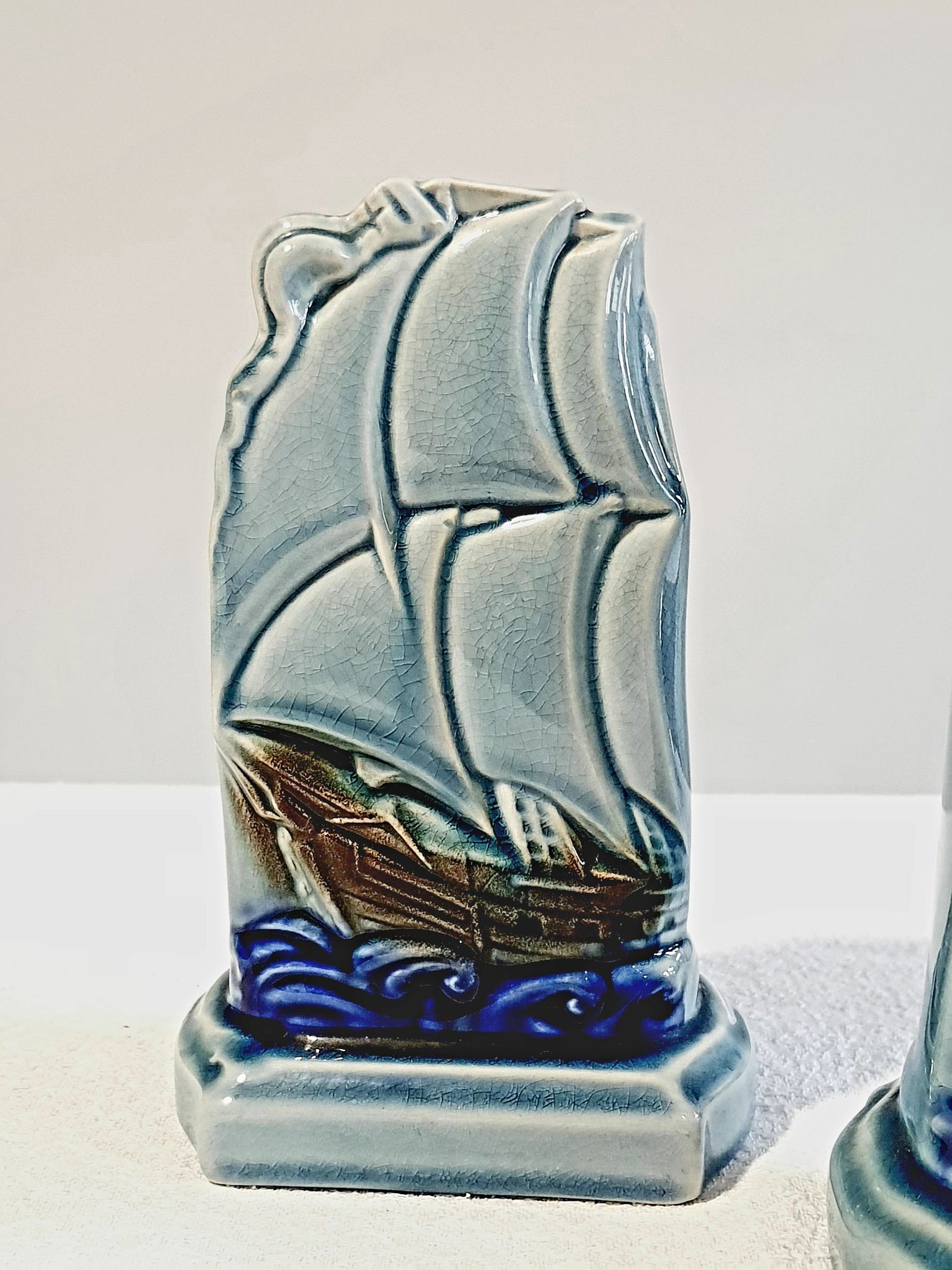 Pair of soliflores boats in dabr Sarreguemines ESDEVE