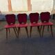 Set de 4 chaises bois/velours