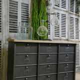Industrial storage cabinet 12 strafor valve and solid oak top