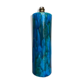Pied de lampe XXL céramique terre vernissée turquoise 1970