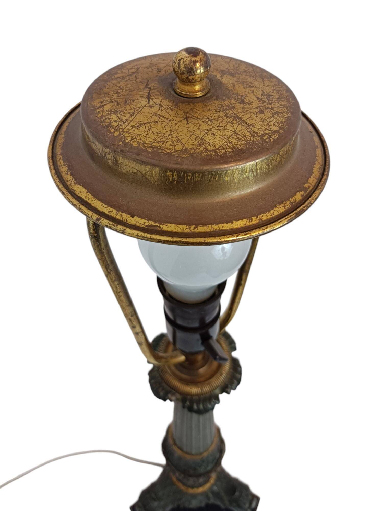 Lampe table française Second Empire, régule et laiton, XIXe