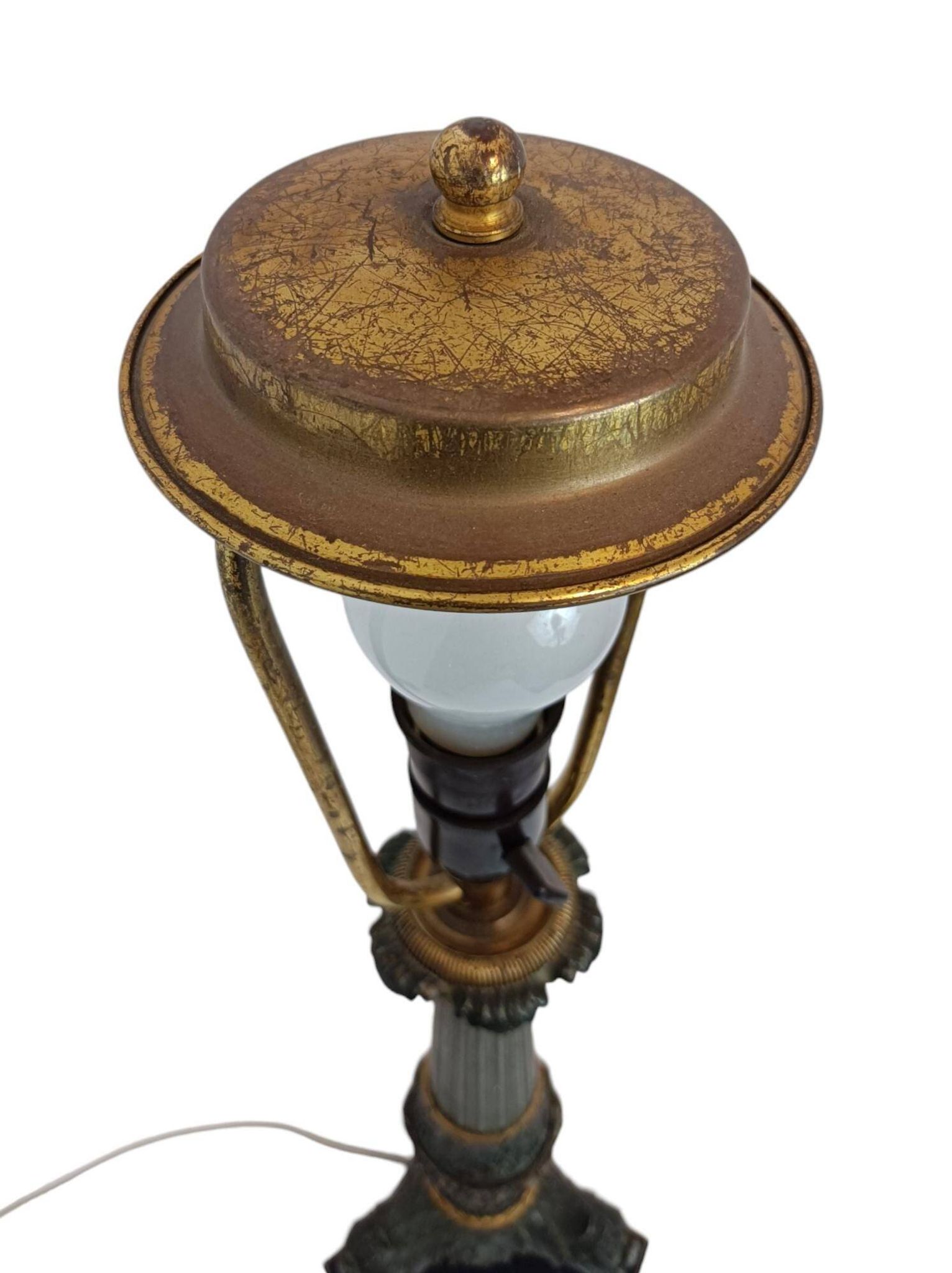 Lampe table française Second Empire, régule et laiton, XIXe