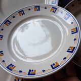 Suite of 4 plates made of Lunéville earthenware