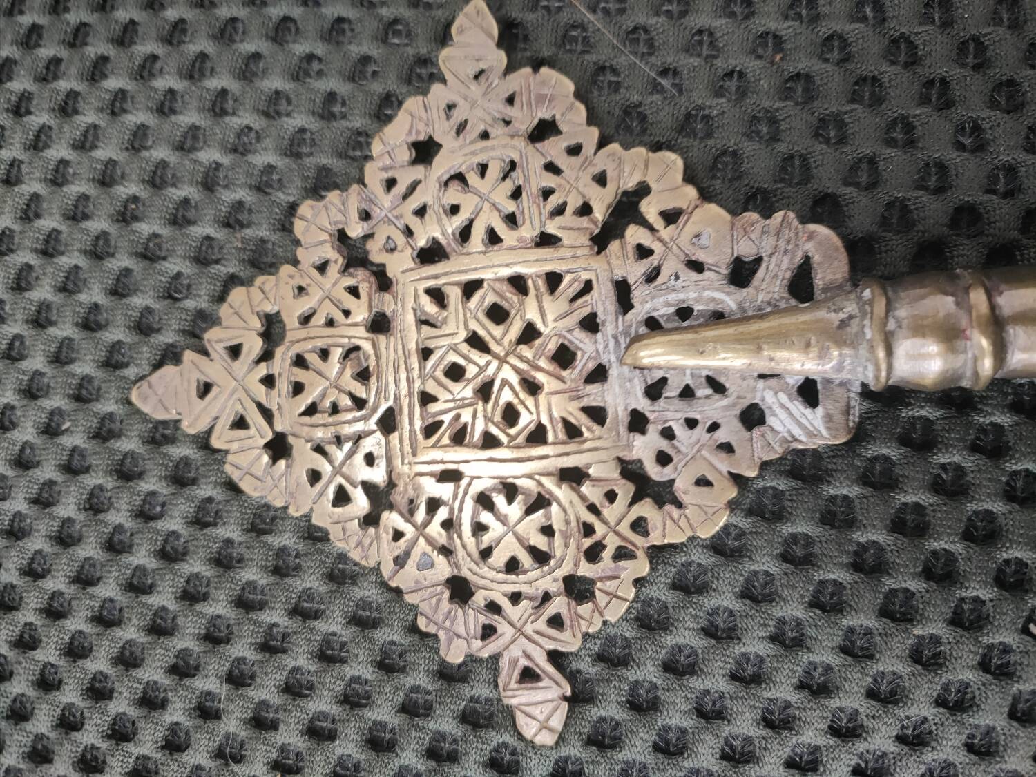 Ethiopian bronze processional cross 19th