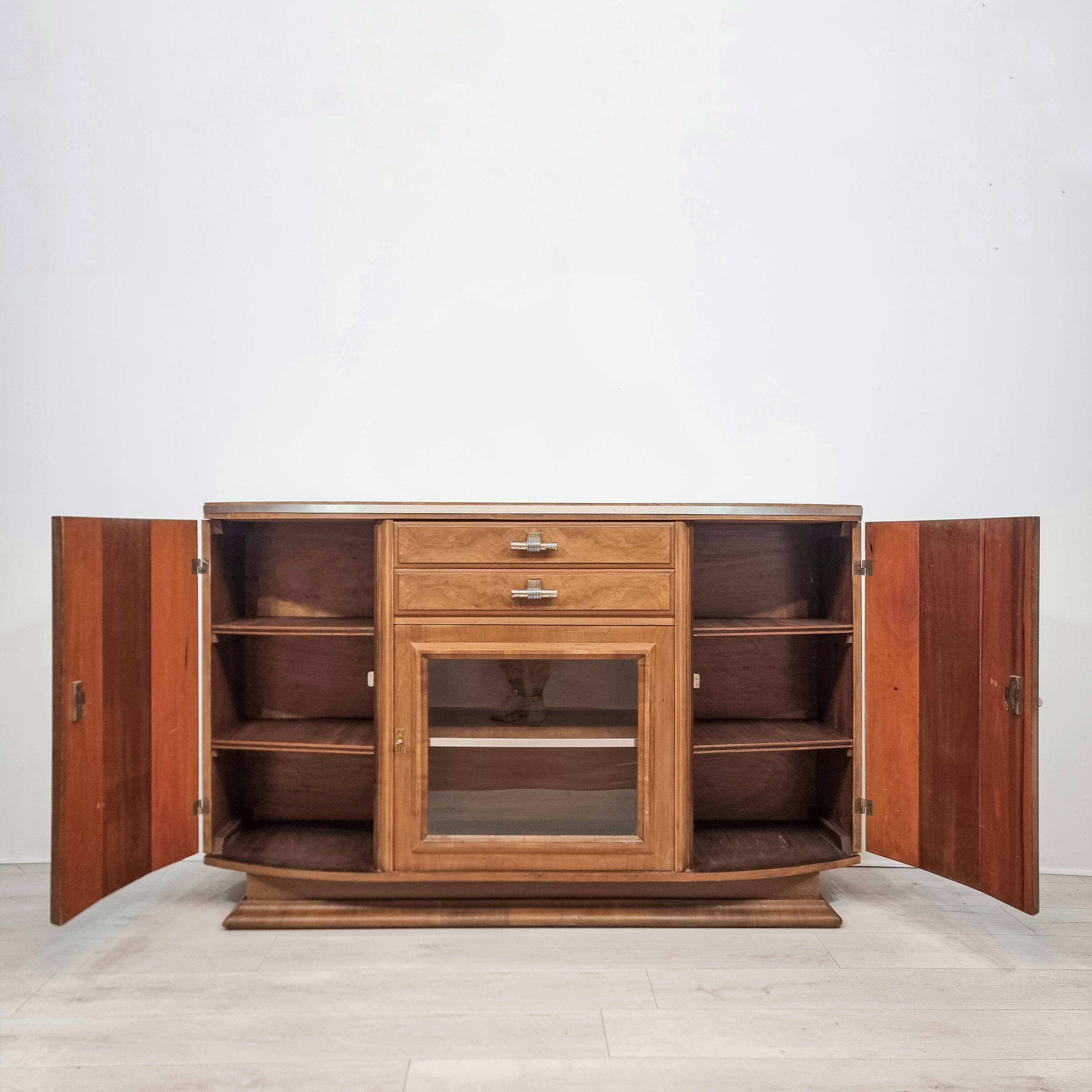 Art Deco walnut sideboard