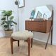Stool - vintage teak pouf from the 1960s