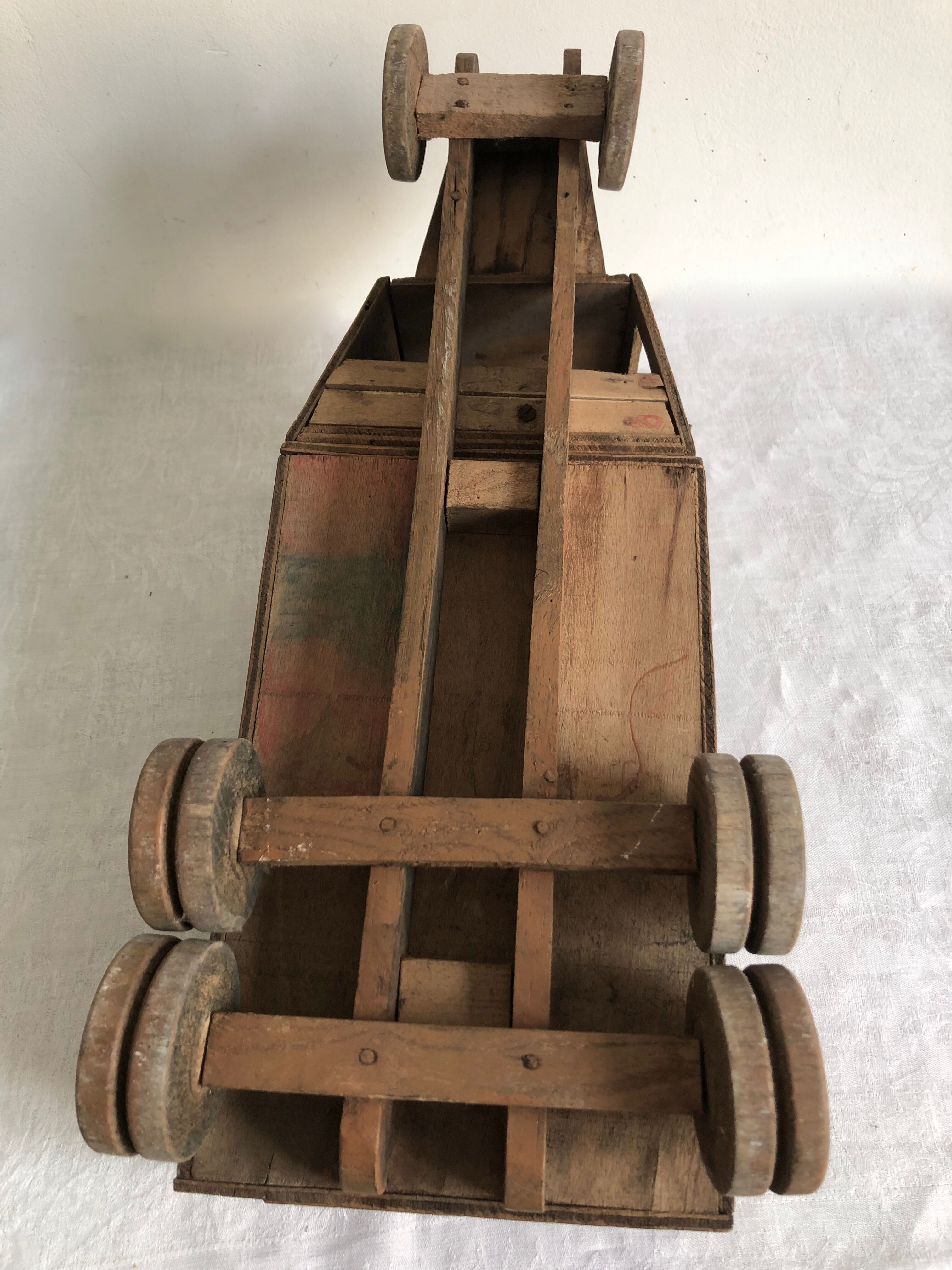 Antique toy, wood and metal truck