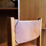 Chairs Maison Regain solid elm structure, leather seat and back