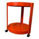 70s orange serving trolley