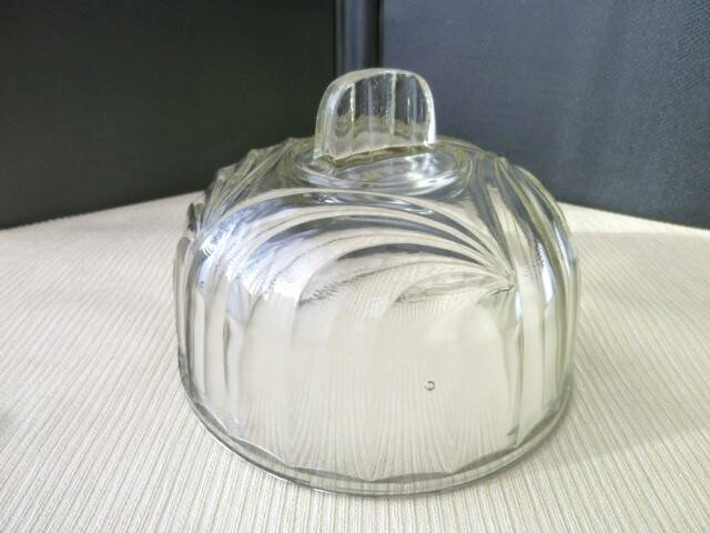 Antique pressed glass cheese dome