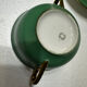 Service 14 Tasse et sous-tasse à Bouillon Art-Deco Vert Émeraude et Or